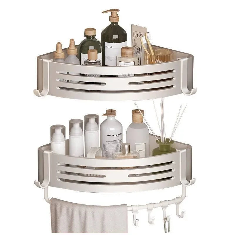 Hochwertiges Eckregal aus poliertem Aluminium (Bohrfrei)