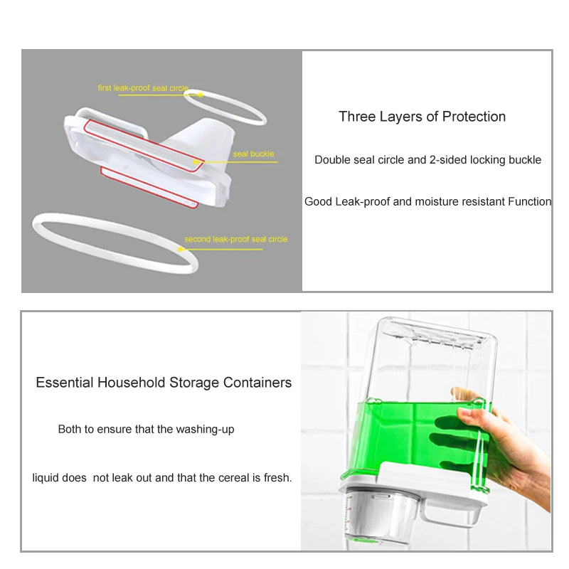 Multifunktionaler Vorratsbehälter mit Messbecher