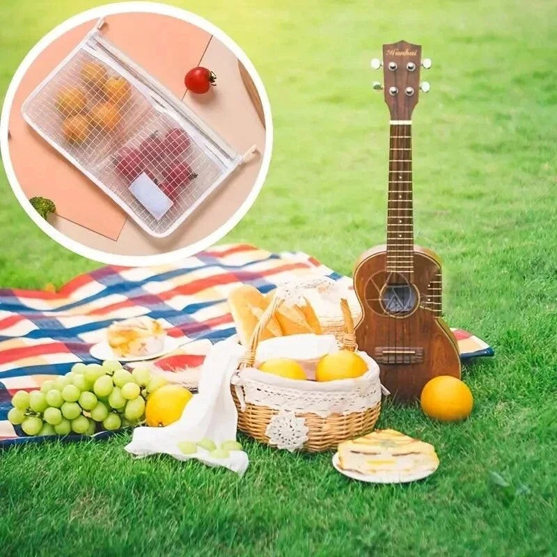 Hängende Netz-Aufbewahrungstasche für den Kühlschrank