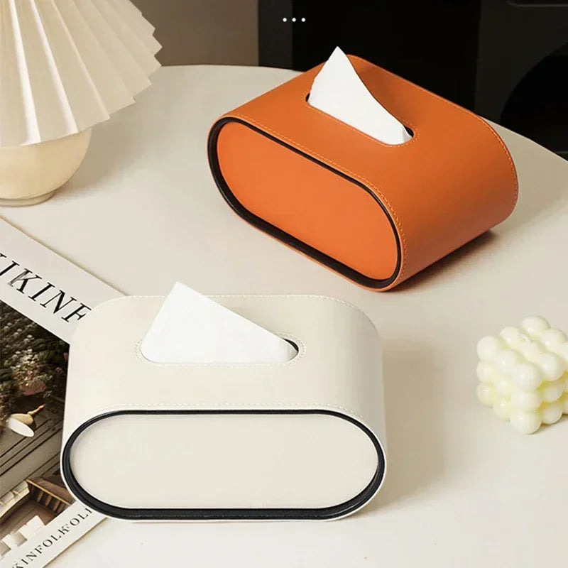 Elegante Tissue Box aus Leder