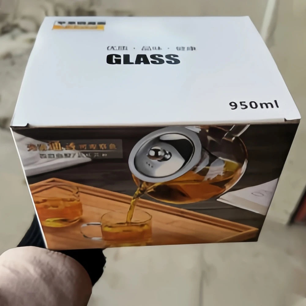 Hitzebeständige Glas-Teekanne mit Edelstahl-Infuser