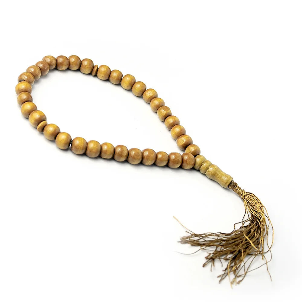 Muslimisches Gebetsarmband aus Holzperlen (Tasbih)