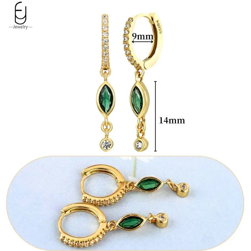 Trendige Herz-Creolen aus 925 Sterling Silber mit Zirkon