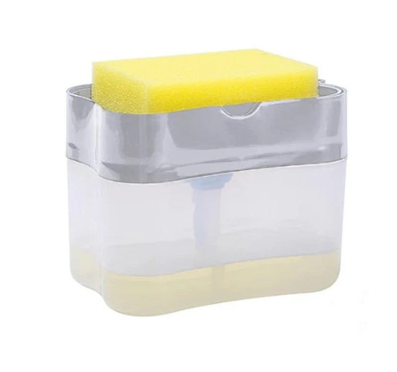 2-in-1 Seifenspender-Set mit Schwammhalter