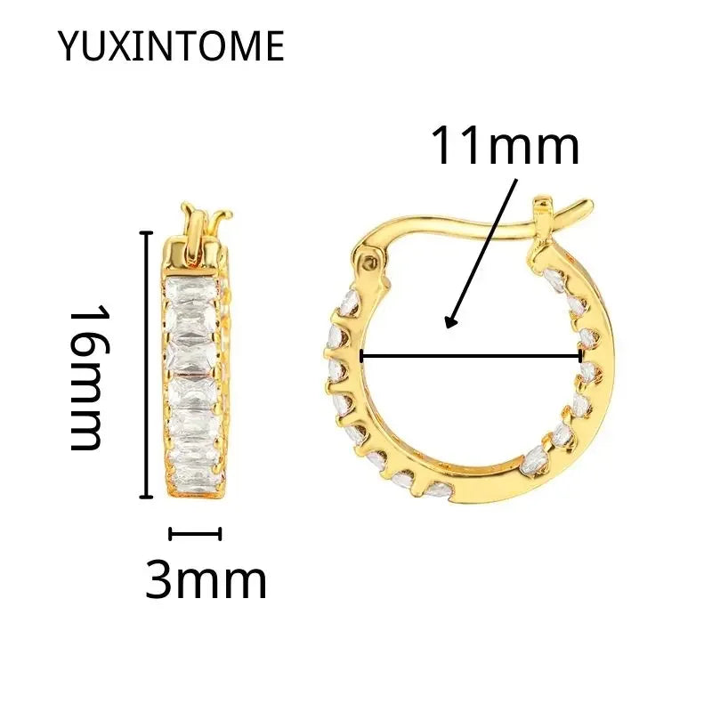 925 Sterling Silber Creolen mit Zirkonia – Bunte Huggie Ohrringe für Damen