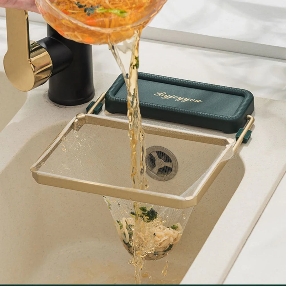 Dreieckiger Küchensieb-Halter mit Einweg-Netz