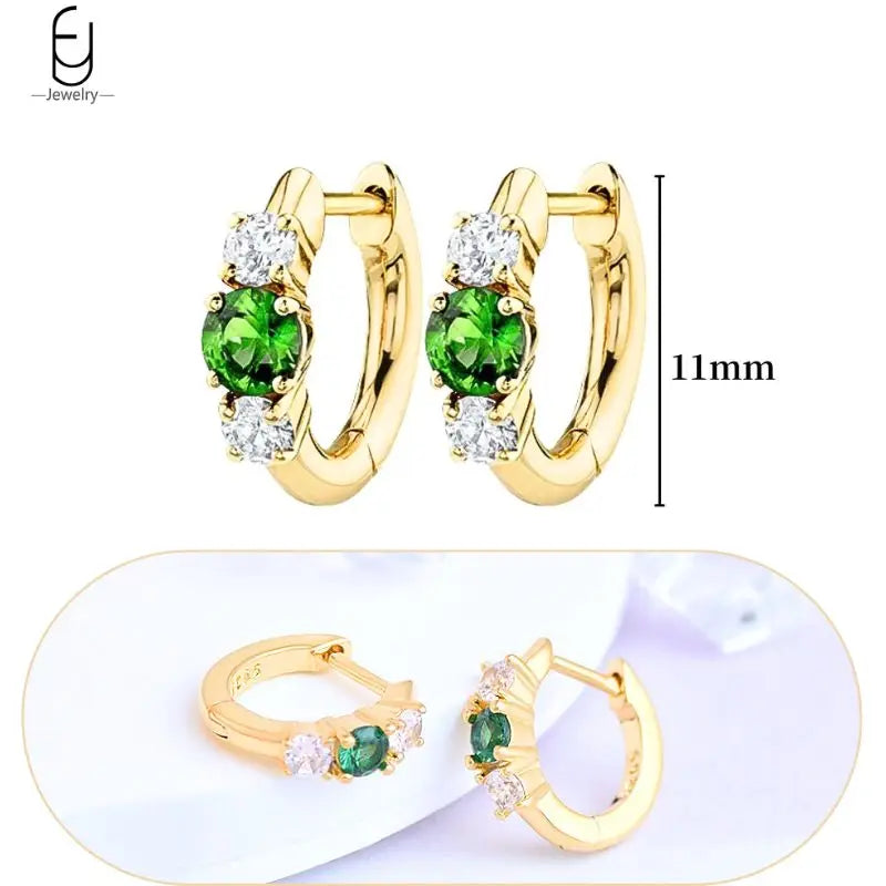 Trendige Herz-Creolen aus 925 Sterling Silber mit Zirkon