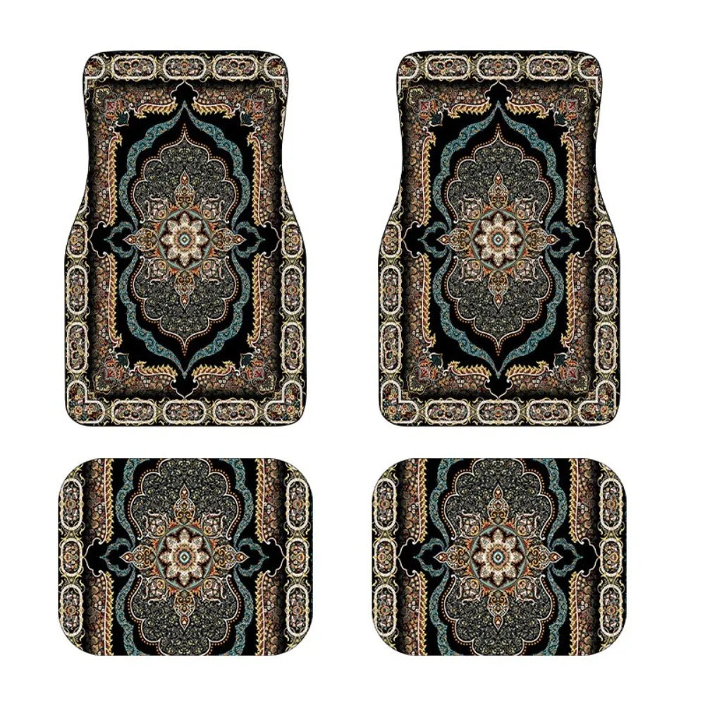 Premium Boho Auto-Fußmatten „Nomad Style“ – 4er-Set für Stil & Sicherheit
