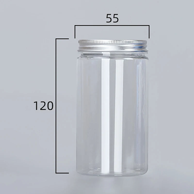 Luftdichte PET-Vorratsgläser mit Aluminium-Deckel