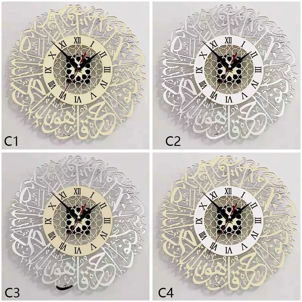 Moderne Wanduhr (Metall-Optik & Acryl)