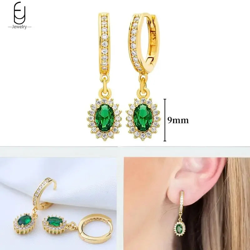 Trendige Herz-Creolen aus 925 Sterling Silber mit Zirkon