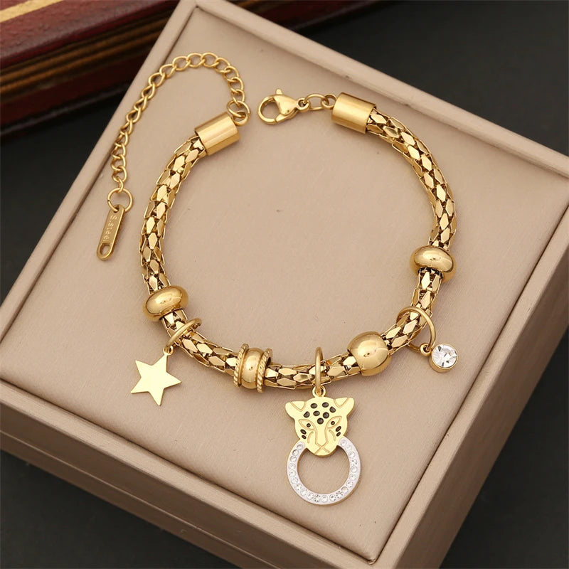 Charm-Armband mit Multi-Elementen aus 316L Edelstahl