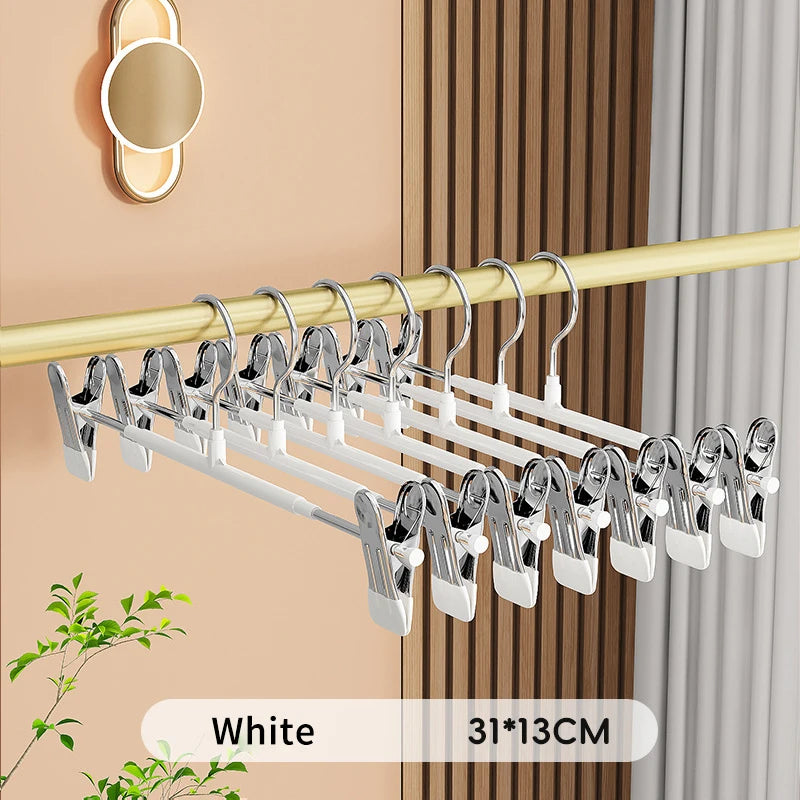 Verstellbare Hosen- und Rock-Kleiderbügel mit Clips