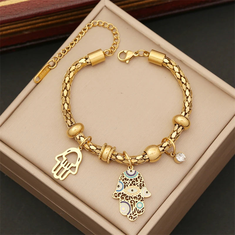 Trendiges Multi-Element-Armband aus 316L Edelstahl