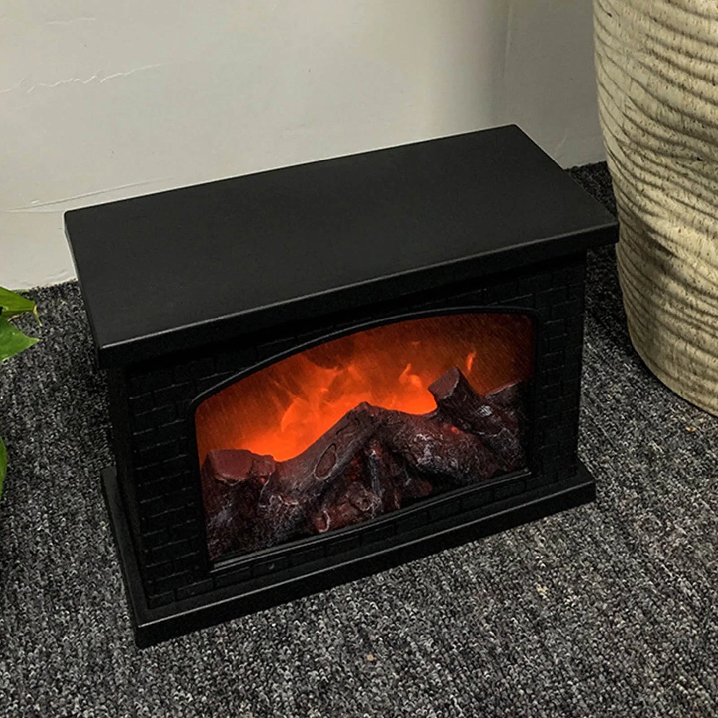 Vintage LED-Kaminleuchte mit Flammen-Simulation