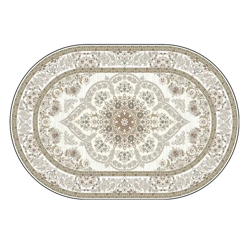 Boho-Persian Oval Rug– Ultraleicht, Waschbar & 3D-Präzision