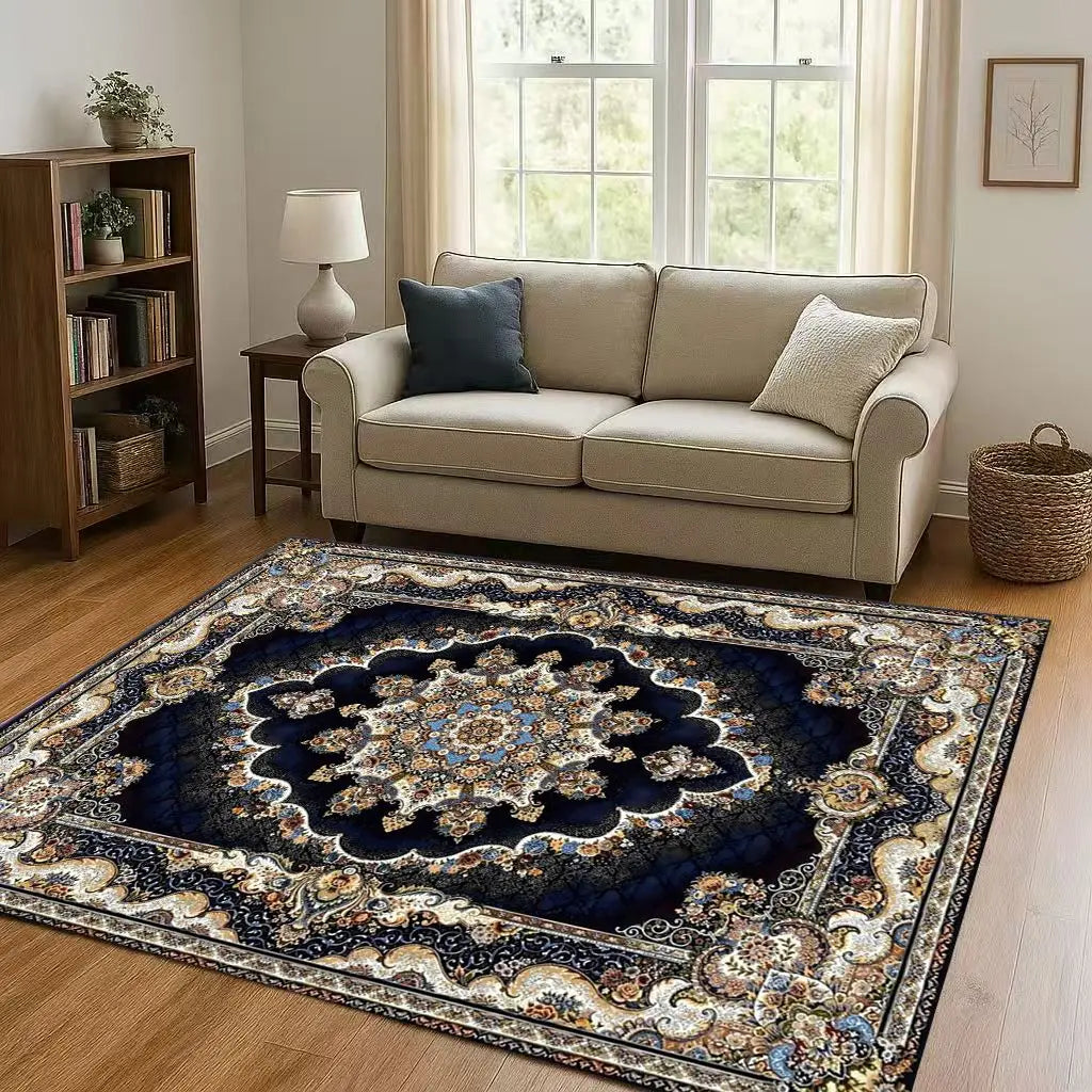 „Royal Geometric“ – Kristall-Samt Perserteppich