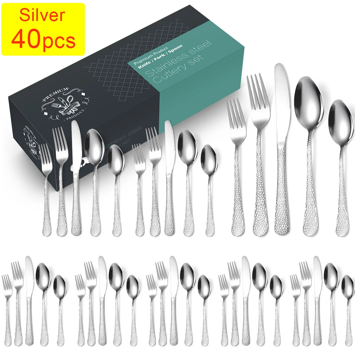 Elegantes Besteckset aus Edelstahl