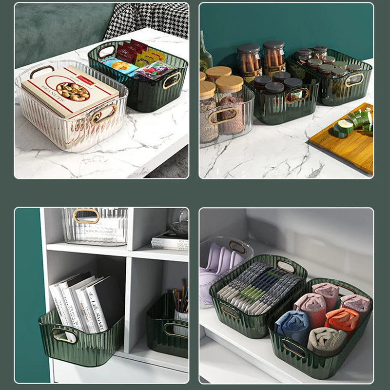 Glänzende Quadratische Aufbewahrungsbox aus Kunststoff