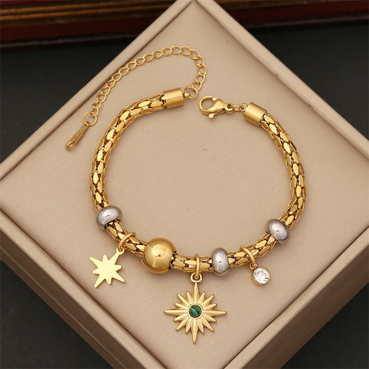 Charm-Armband mit Multi-Elementen aus 316L Edelstahl