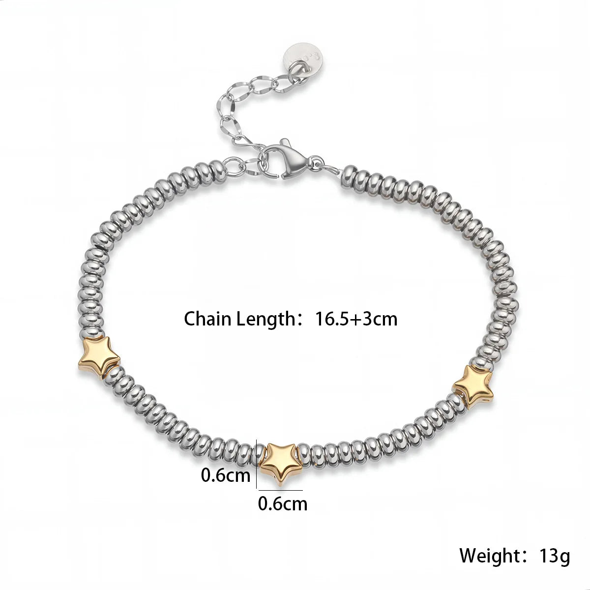 Trendiges Charm-Armband aus nicht verblassendem Edelstahl
