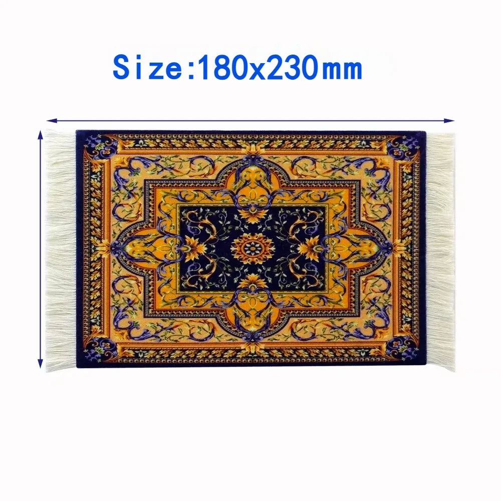 Exklusives Mousepad „Royal Weave“ – Gewebter Orient-Teppich mit Echtheits-Fransen