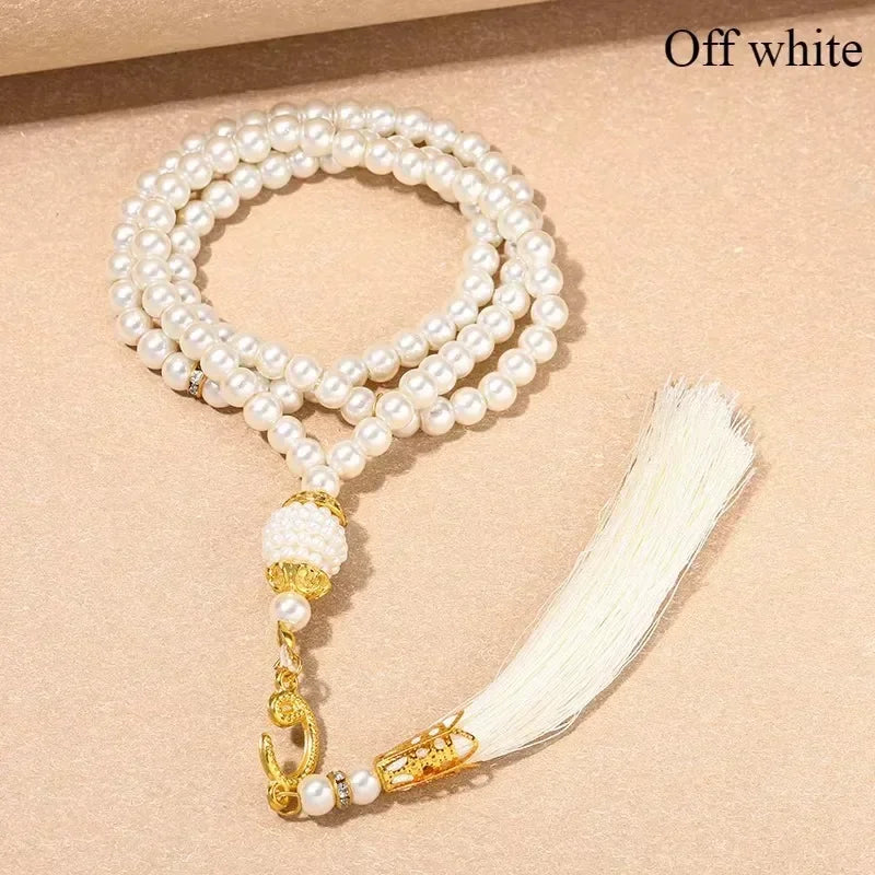 Ethnische Tesbih aus Steinperlen