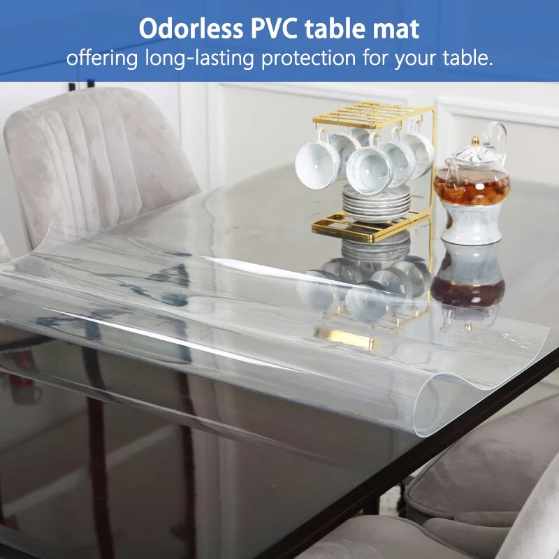 Abwaschbare PVC-Tischdecke (Einfarbig & Anpassbar)