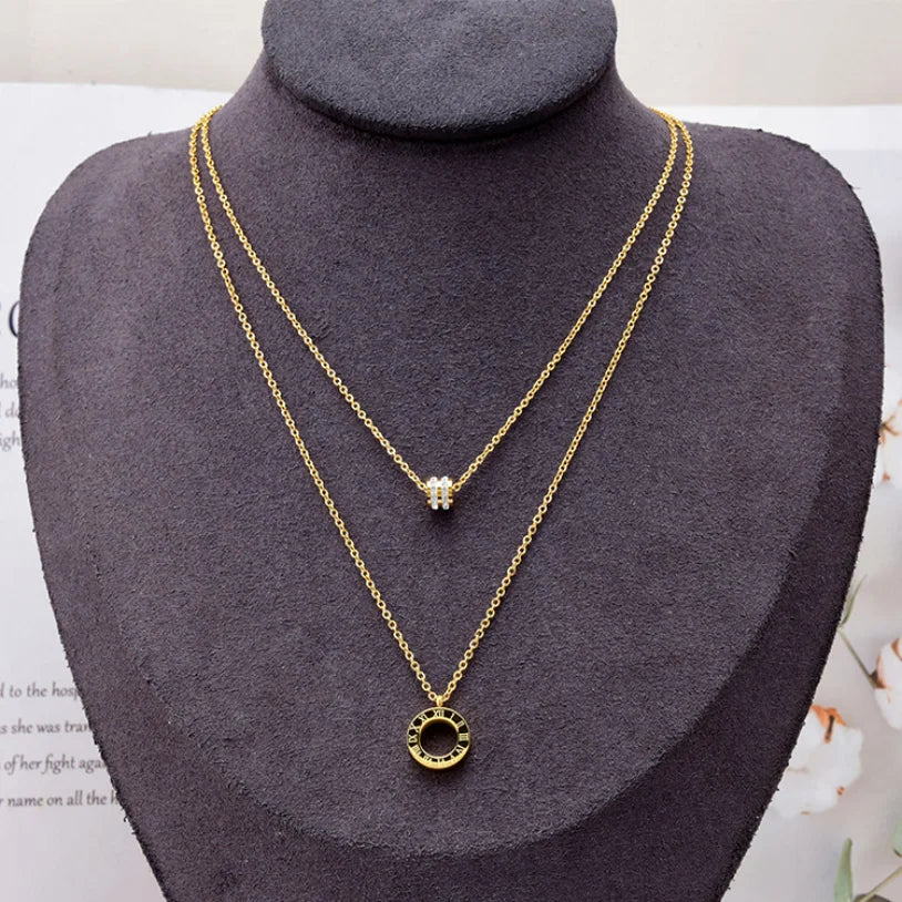 Modern Solitär-Anhänger „Geometric Shine“ – Edelstahl & Zirkon