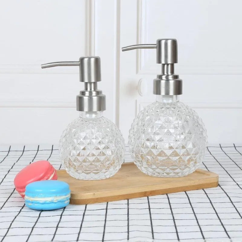Elegante Seifenspender-Flasche aus Glas