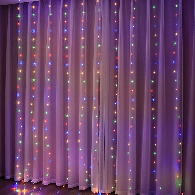 USB-betriebene LED-Lichterkette (Vorhang-Design)
