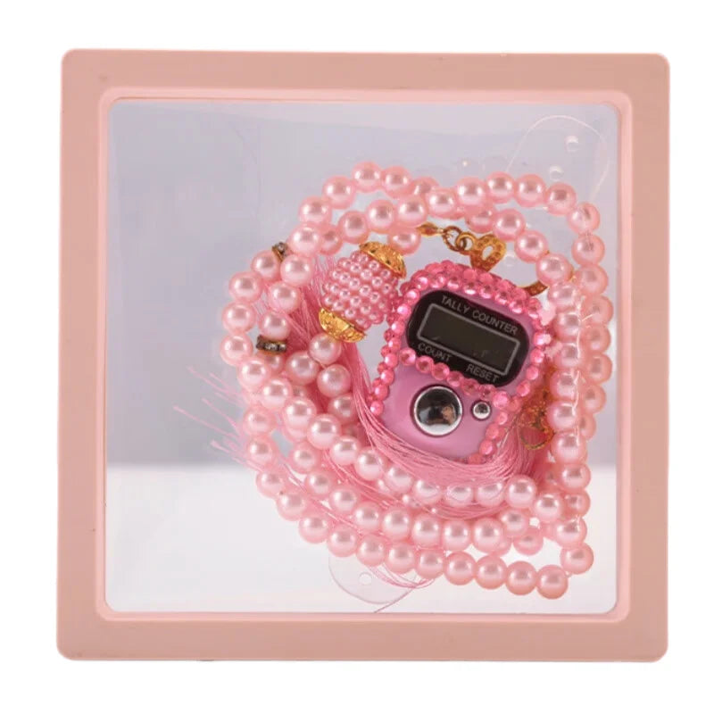 Exklusives Gebets-Set: Glanzvolle Tasbih & Strass-Digitalzähler