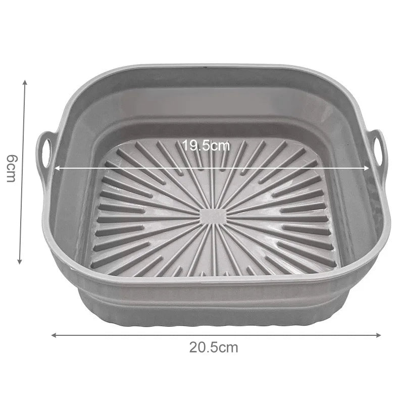 Wiederverwendbarer Silikon-Einsatz für Heißluftfritteusen (Quadratisch)