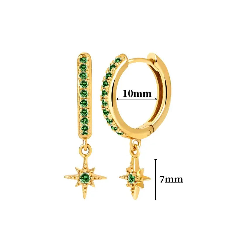 Trendige Herz-Creolen aus 925 Sterling Silber mit Zirkon