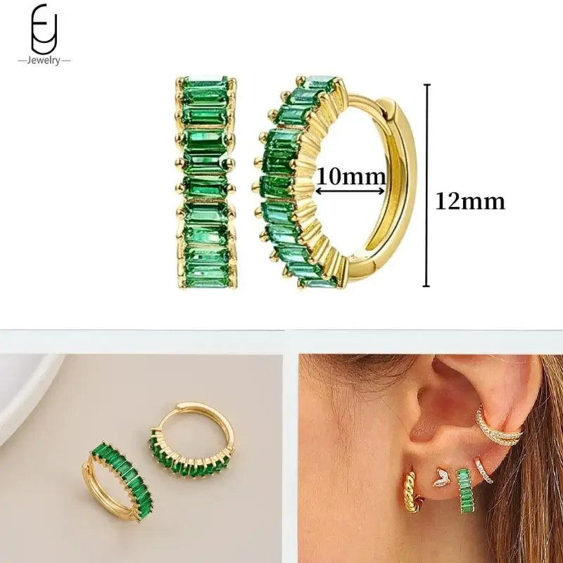 Trendige Herz-Creolen aus 925 Sterling Silber mit Zirkon