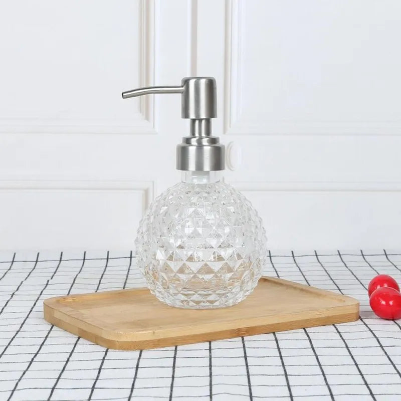 Elegante Seifenspender-Flasche aus Glas