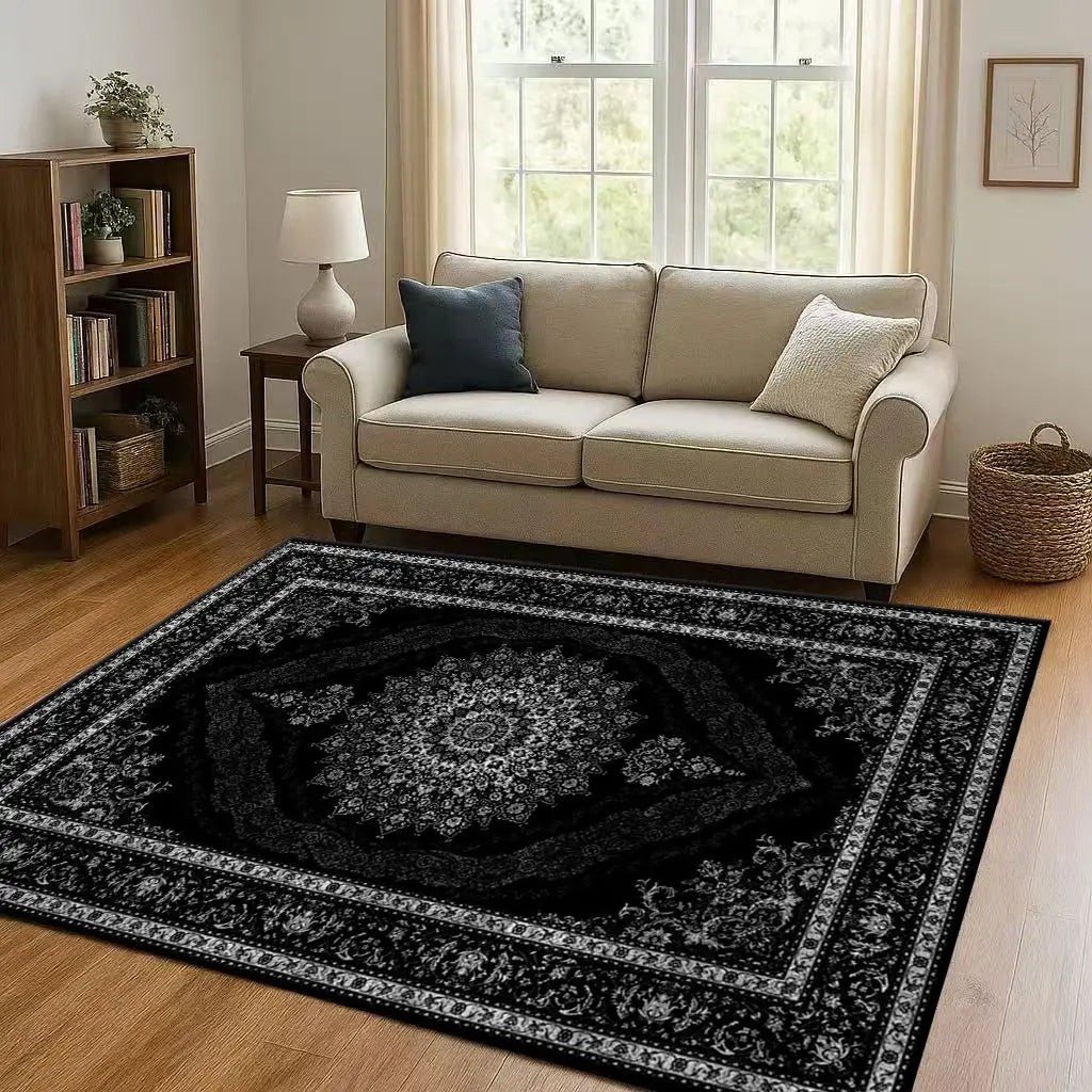 „Royal Geometric“ – Kristall-Samt Perserteppich