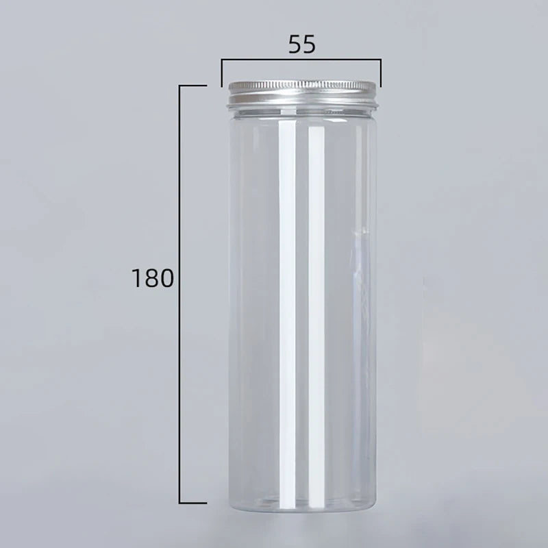 Luftdichte PET-Vorratsgläser mit Aluminium-Deckel