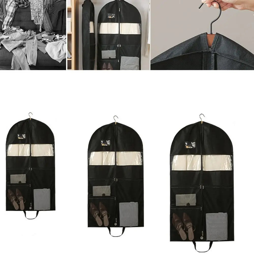 Schwarze Kleider-Staubschutzhülle aus Vliesstoff