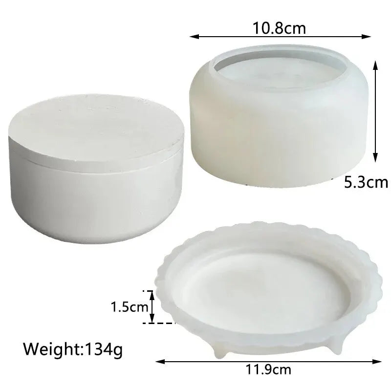 Silikonform für DIY-Bastelprojekte (Gips, Beton, Kerzen)