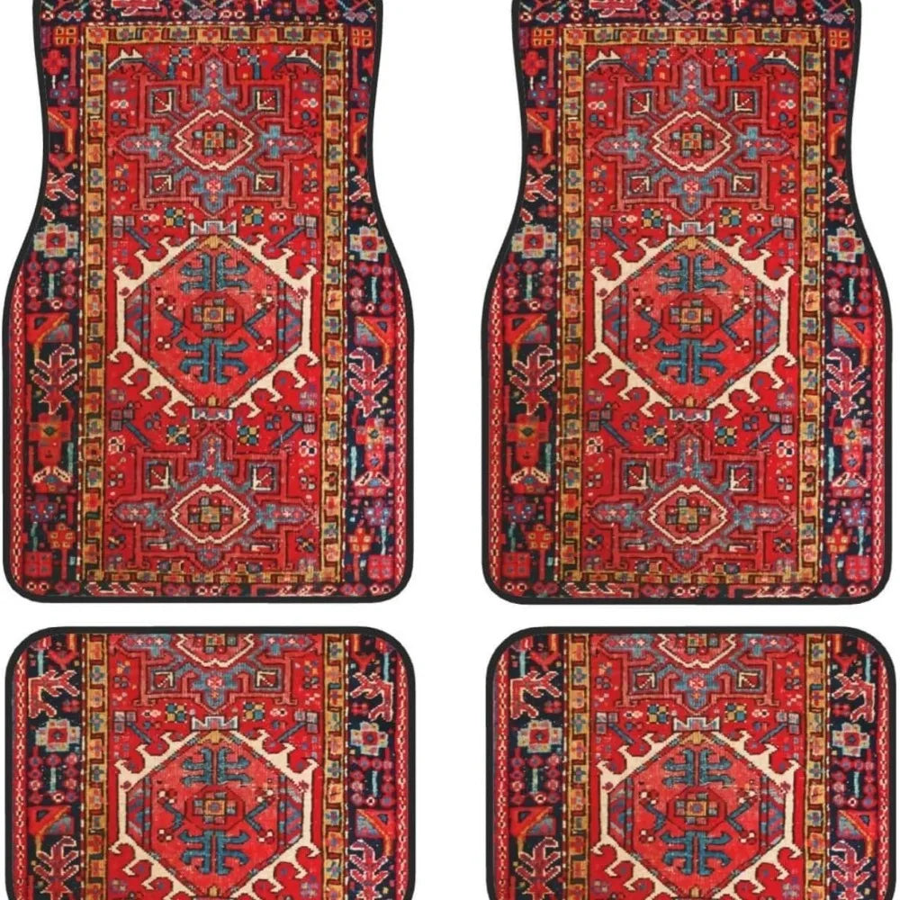 Premium Boho Auto-Fußmatten „Nomad Style“ – 4er-Set für Stil & Sicherheit