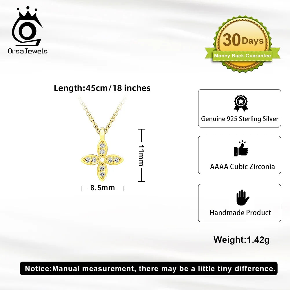 Luxus Kleeblatt Kette 925 Silber