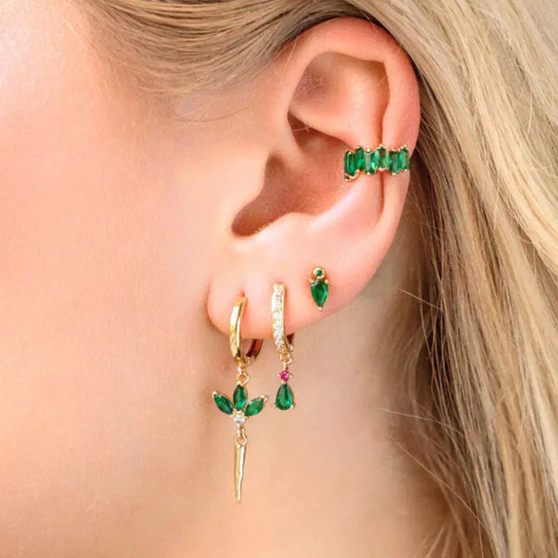 Trendige Herz-Creolen aus 925 Sterling Silber mit Zirkon