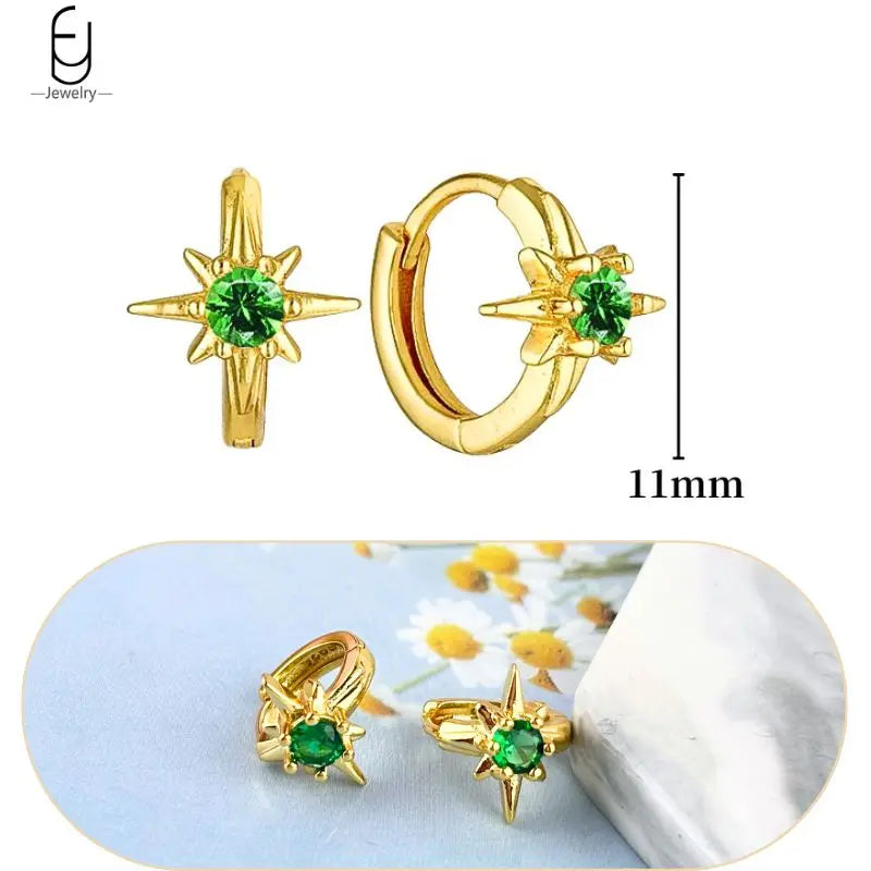 Trendige Herz-Creolen aus 925 Sterling Silber mit Zirkon