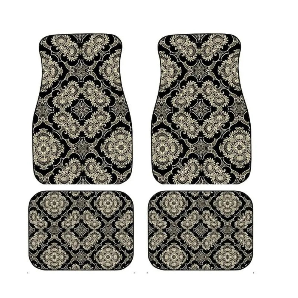 Premium Boho Auto-Fußmatten „Nomad Style“ – 4er-Set für Stil & Sicherheit
