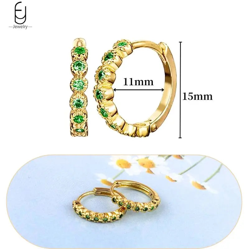 Trendige Herz-Creolen aus 925 Sterling Silber mit Zirkon