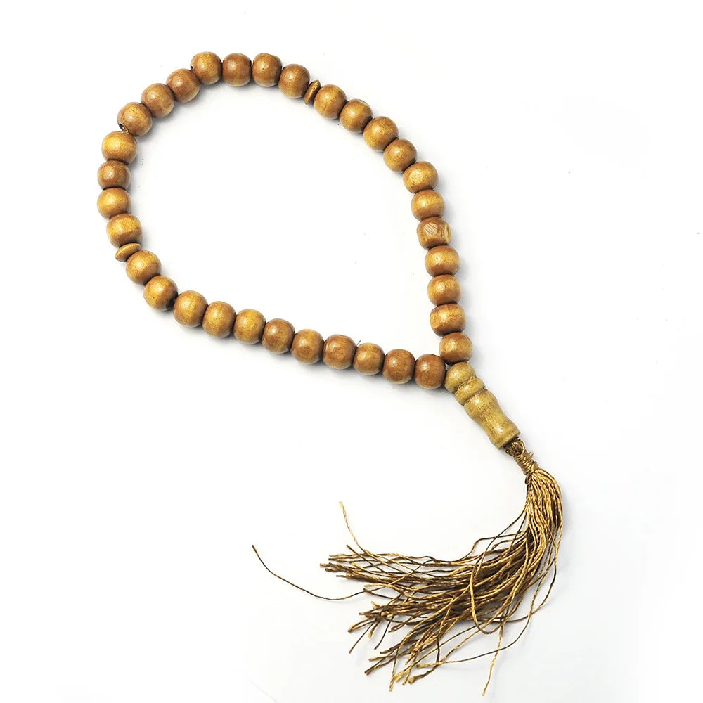 Muslimisches Gebetsarmband aus Holzperlen (Tasbih)