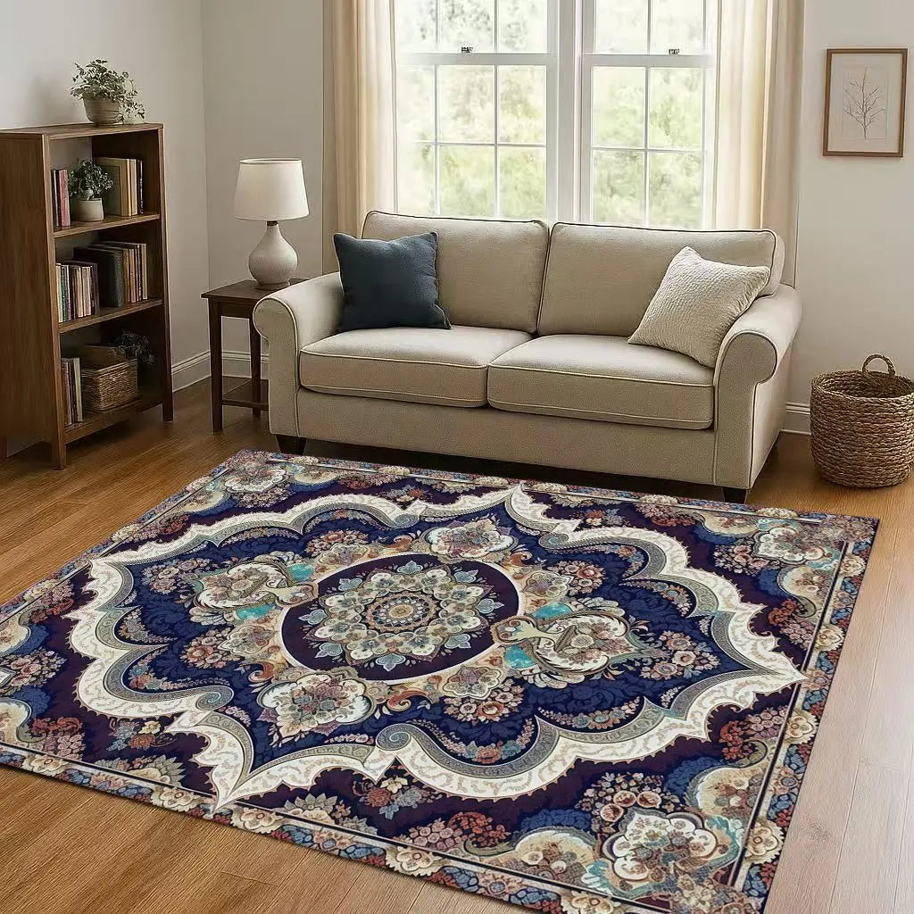 „Royal Geometric“ – Kristall-Samt Perserteppich