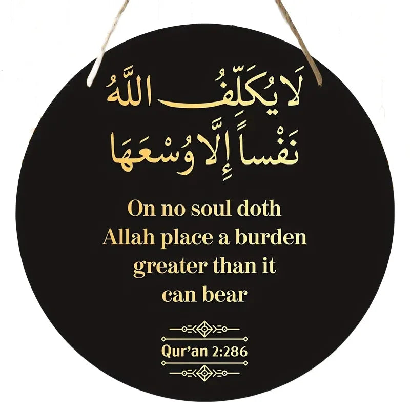 Hölzernes, Rundes Willkommensschild