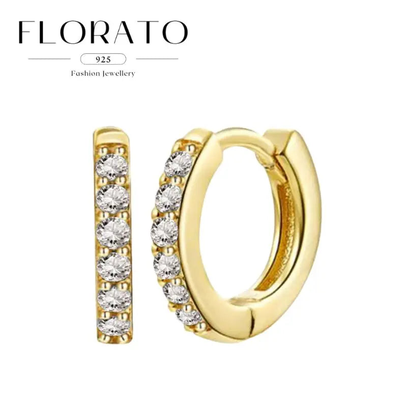 Luxuriöse Creolen mit unregelmäßigem Zirkon und Perlen-Akzenten